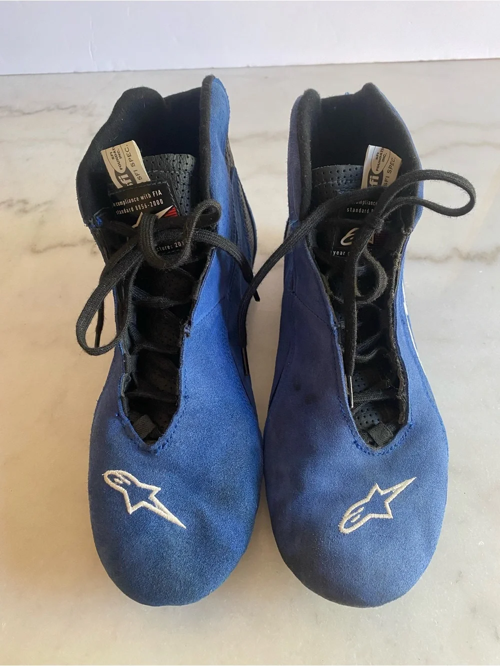 Alpinestars SP Nomex Racing Shoe Size 10.0 Blue/Black SFI
